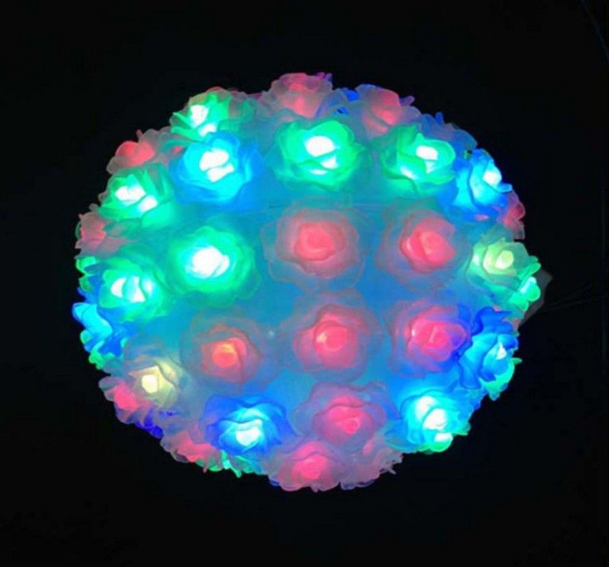 White Rose Ball Lights Modeling 50 Lights LED Wedding Christmas White Rose Ball Lights Modeling 50 Lights LED Wedding Christmas Festive Lights Large Bulb String Lights Outdoor Bulb String Lights From Ledsupplies, ... - White Rose Ball Lights Modeling 50 Lights LED Wedding Christmas