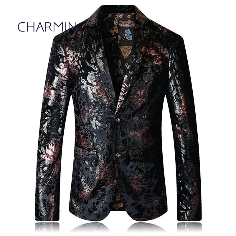 Men'S Black Suit High Quality Fabric Pattern Embossing Process For ...