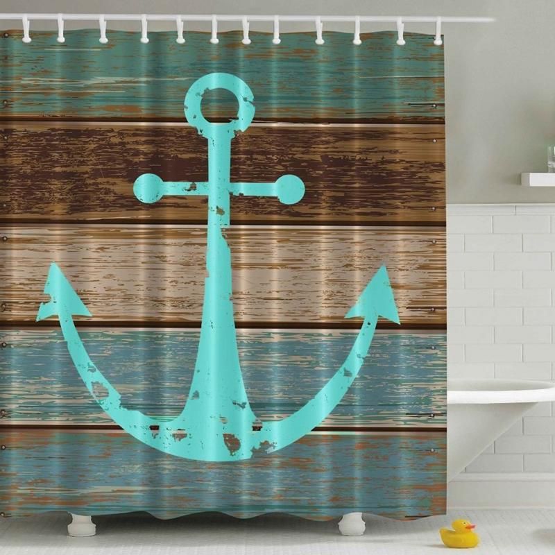 2019 Hot Nautical Anchor Rustic Wood Shower Curtain Polyester 2019 Hot Nautical Anchor Rustic Wood Shower Curtain Polyester Waterproof Mildewproof W Hooks From Chenjin1451 26 27 Dhgate Com