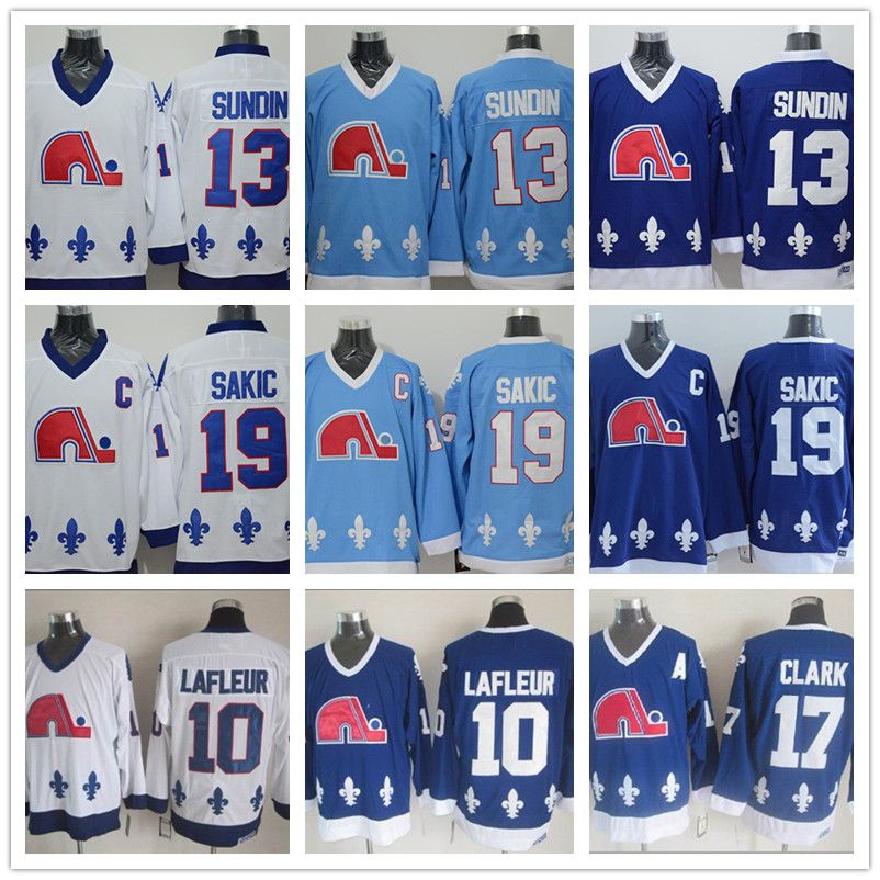 2018 Men'S Stitched Quebec Nordiques Ice Hockey Jerseys 19 JOE SAKIC 10