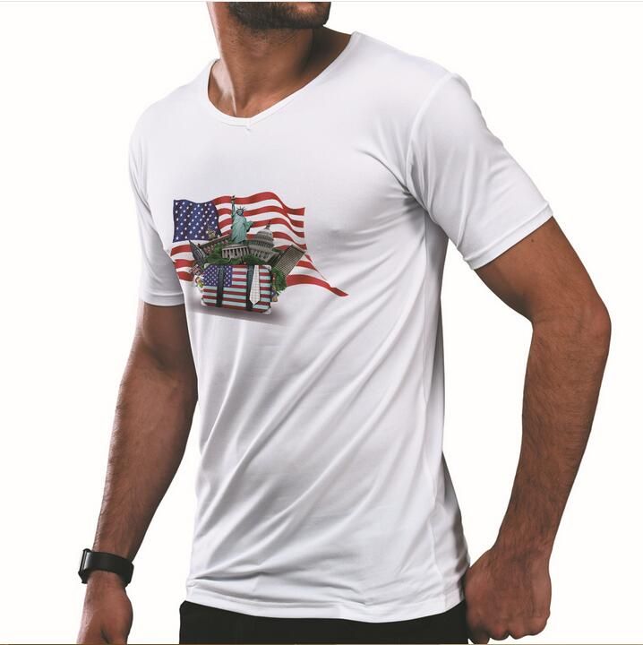 Compra Camiseta Estampada Con Bandera Blanca De EE. UU. Para Hombre De  Verano TEE Fashion Crew Neck Camiseta Con Estampado De Hombre Barato |  Entrega Rápida Y Calidad | Es.Dhgate