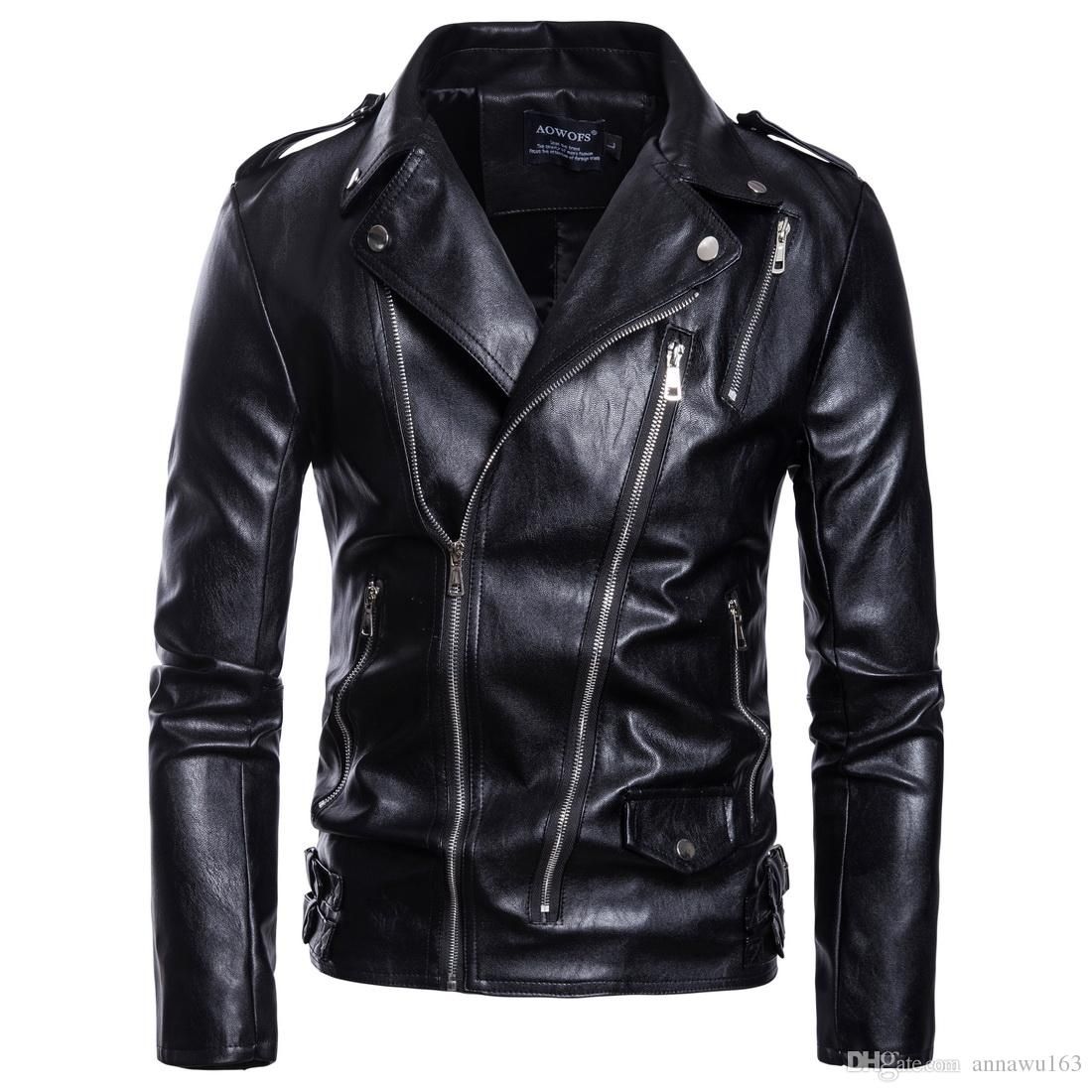 Hot Men Fashion Pu Leather Jacket Spring Autumn New British Girl Motorcycle Leather Jacket Best Men Designer