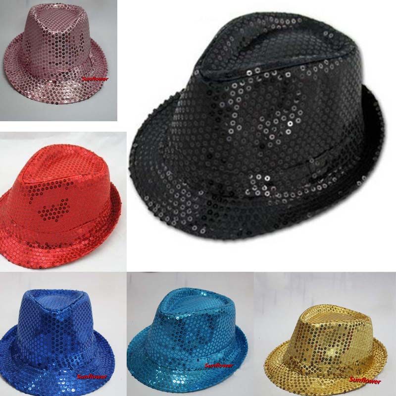 new sequin trilby fedora hat mens women ladies unisex jazz hat cap christmas fedora