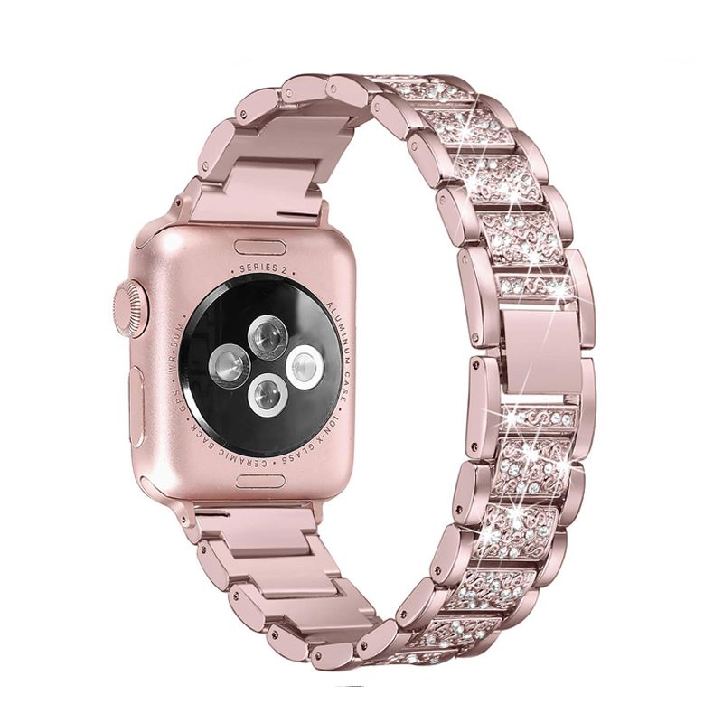 Bracelet Connécté Pour La Bande Apple Watch 40mm 44mm 38mm 42mm Femmes Diamond Band Pour La Série Apple Watch 4 3 2 1 Bracelet IWatch Bracelet En Acier