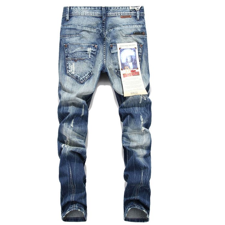 Купить Mens Fake Designer Jeans Ripped 