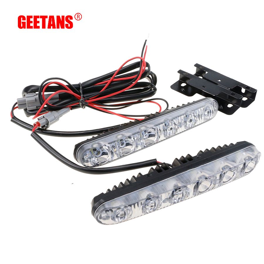 12 volt bulbs 2PCS Universal HWhite LED Car Daytime Running Lights