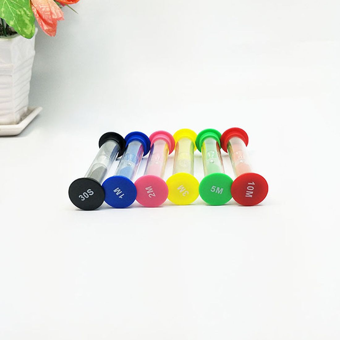 pop 30sec 1min 2min 3mins 5mins 10mins colorful hourglass