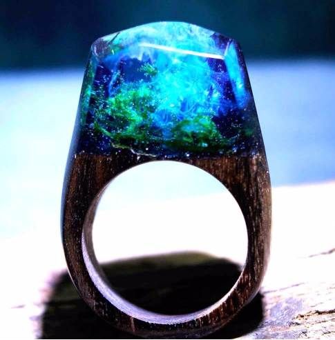 wood resin ring for