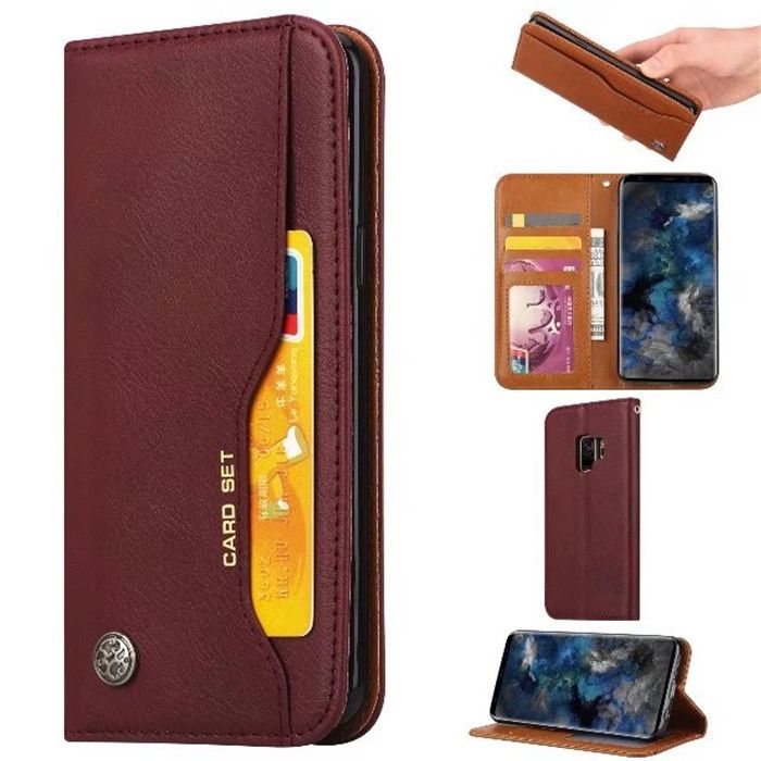For Samsung Galaxy S9 Plus Luxury Wallet Case High Quality PU Leather Cases Wallet Back Pouch ...