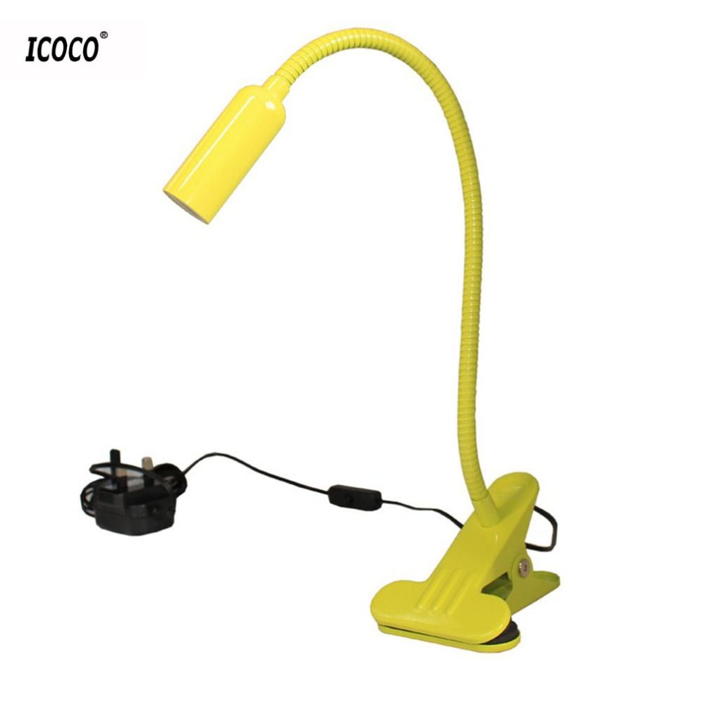 Icoco Clip Table Lamp Eye Care Reading Led Desk Flexible Adjule Portable Student Study Us Plug For Bedroom