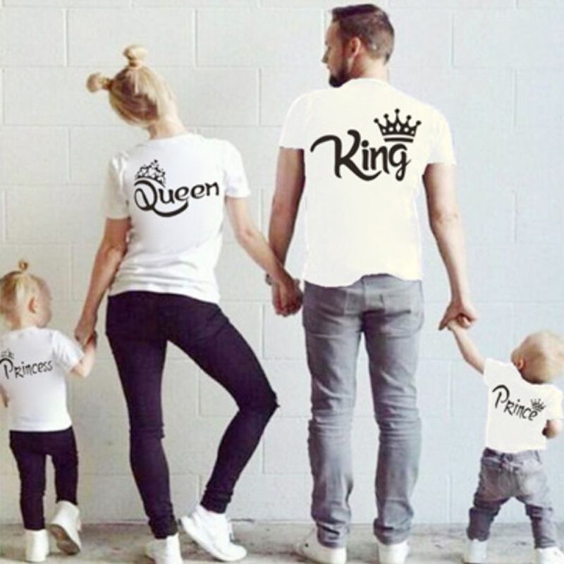 Mom Kids Girls Family Matching Clothes T-shirt Tee Tops Cotton Outfits UK Stock