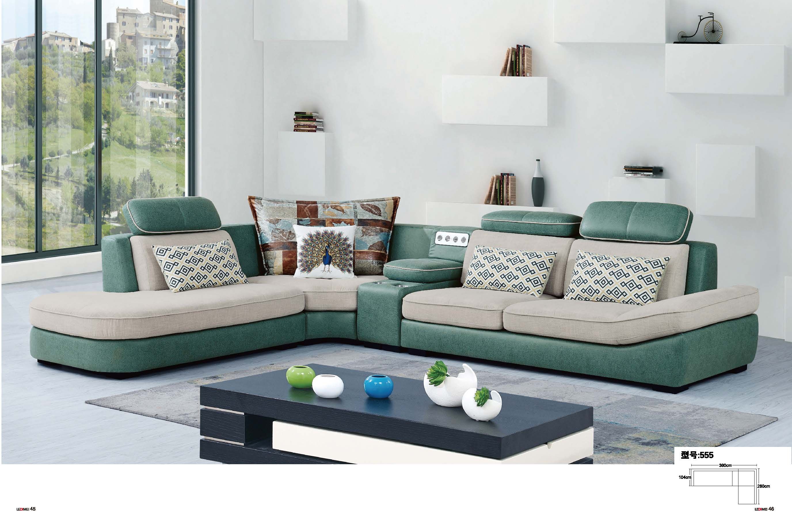 Compre Muebles De Salón En Forma De L Personalizados De Colores Y ...