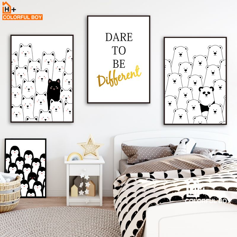 Fulboy Bear Cat Gold Letter Wall Art Print Canvas Painting Nordic Fulboy Bear Cat Gold Letter Wall Art Print Canvas Painting Nordic Poster Black White Animal Pictures Kids Room Decor From Aliceer 29 79 Dhgate Com