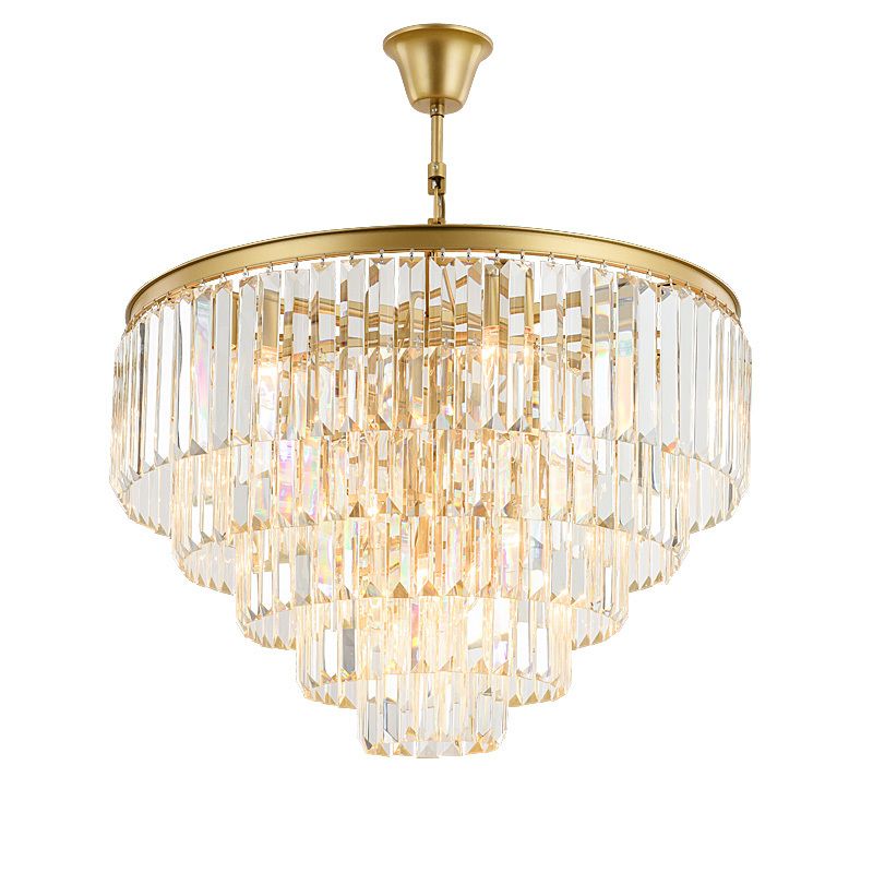 Modern Crystal Chandelier Lighting French Empire Golden Chrome Chandeliers Res Ceiling High Quality