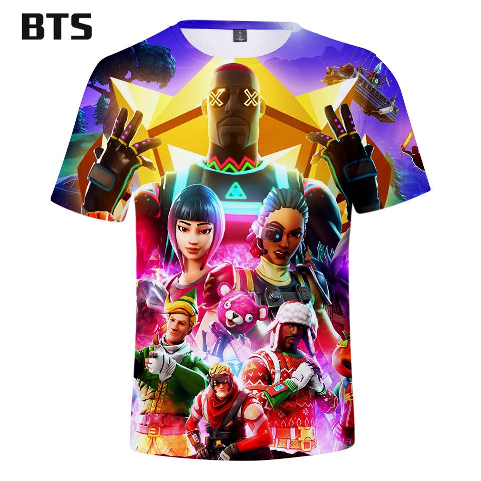 kupit optom bts kawaii 3d fortnite harajuku futbolki zhenskaya odezhda 2018 s korotkim rukavom tshirt tops kpop pechat hip hop plus razmer q1034 q1039 - kpop fortnite