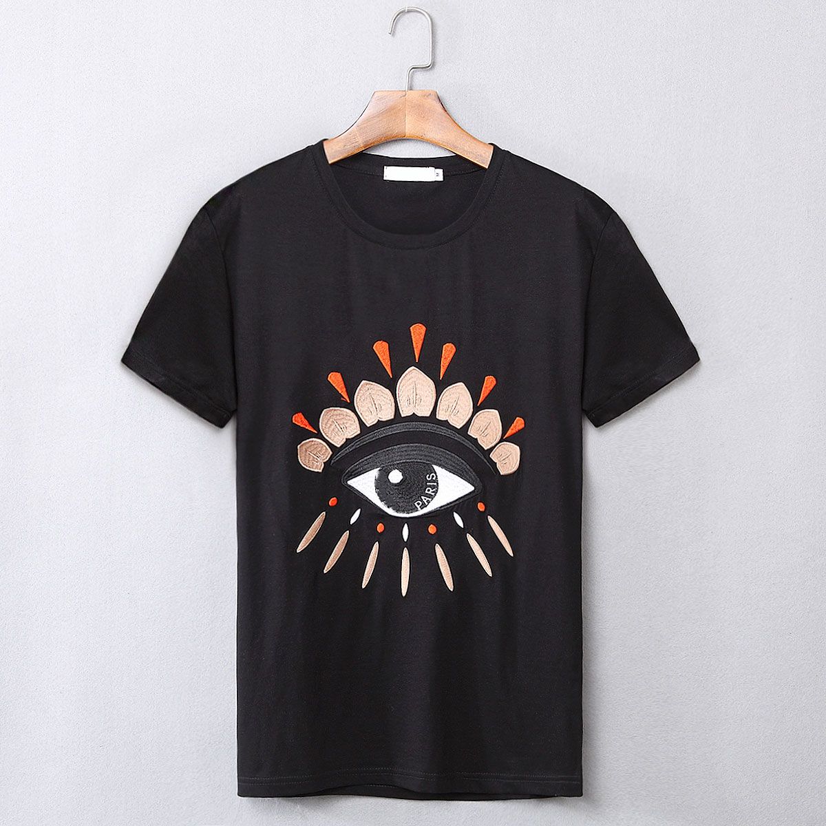 2018 Fashion Man Big Eye Embroidery T Shirt Luxury Brand High Quality