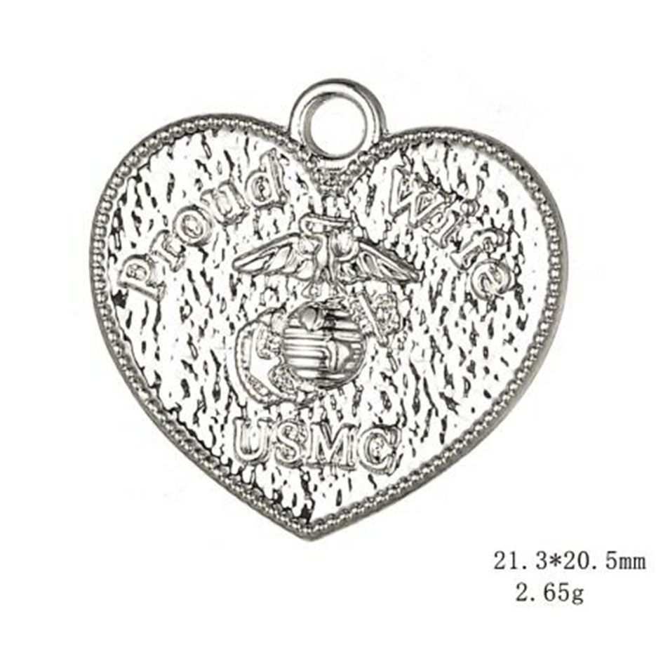 2019 Silver Plated Proud Wife Of Usmc United States Marine Corps 2019 Silver Plated Proud Wife Of Usmc United States Marine Corps Pendant Charm Heart Findings For Jewelry Making From Yzswhn123456 20 31 Dhgate Com