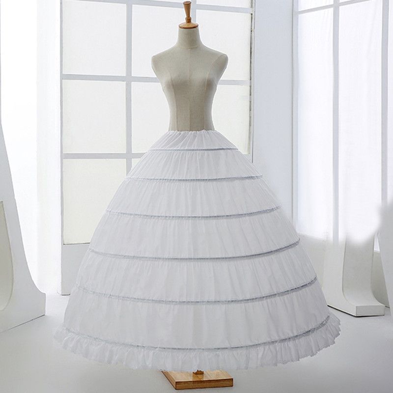 Big 6 Hoops Puffy Ball Gown Long Petticoats Crinoline Underskirts For