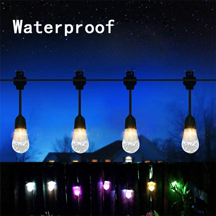 New Solar String Light 12led Lamp Head Decorative Lantern White New Solar String Light 12led Lamp Head Decorative Lantern White Colorful Lights Outdoor Garden Railing Lighting Waterproof Of
