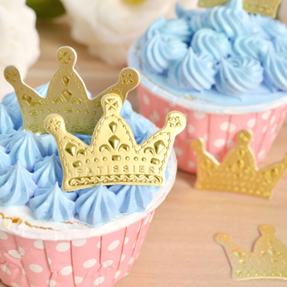 2019 Diy Favors Party Cake Cupcake Picks Gold Princess Crown Topper