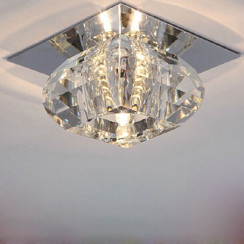 Modern Crystal Ceiling Lamp For Balcony Decorative Led Light Fixture Modern Crystal Ceiling Lamp For Balcony Decorative Led Light Fixture Living Room Lights Bathroom