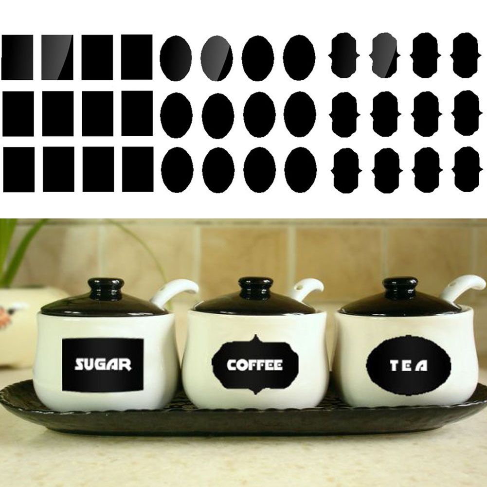 blackboard sticker craft kitchen jars organizer labels chalkboard
