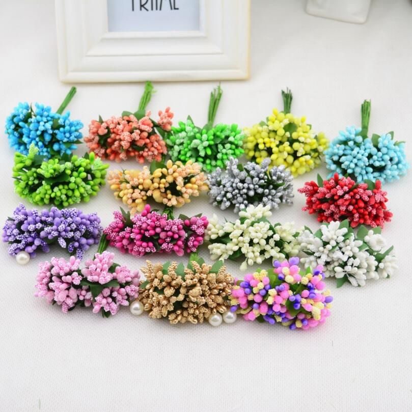 Mini Handmade Artificial Flowers Wedding Decoration Diy Wreath Mini Handmade Artificial Flowers Wedding Decoration Diy Wreath Needlework Gift Box Sbooking Fake Flower Home Furnishing Accessories