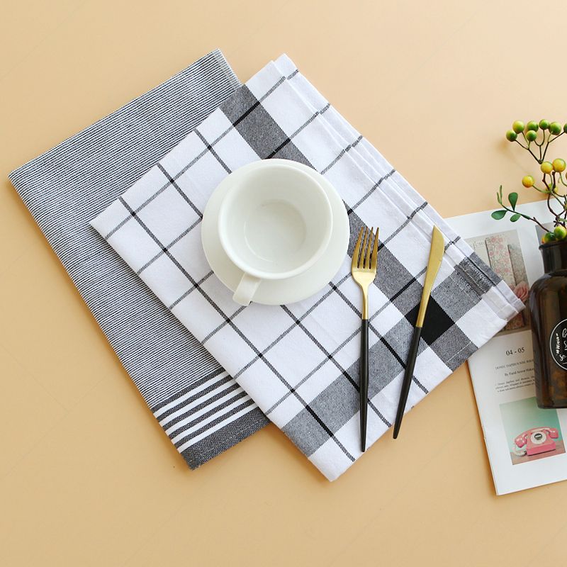 2 Pcs Luxury Hotel Dining Table Napkin Restaurant Square Folding Cloth Home Party Handkerchief 50 70cm