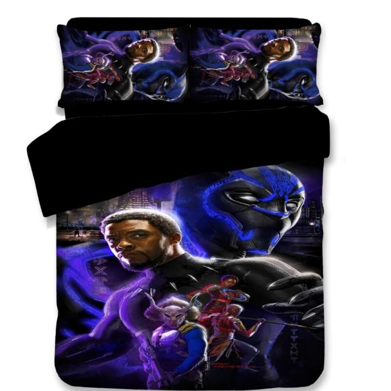 3d Bedding Set Black Panther Pattern Duvet Cover Polyester 3d Bedding Set Black Panther Pattern Duvet Cover Polyester Printed Bed Linens Bedroom Twin Full Queen King Size Grey And White