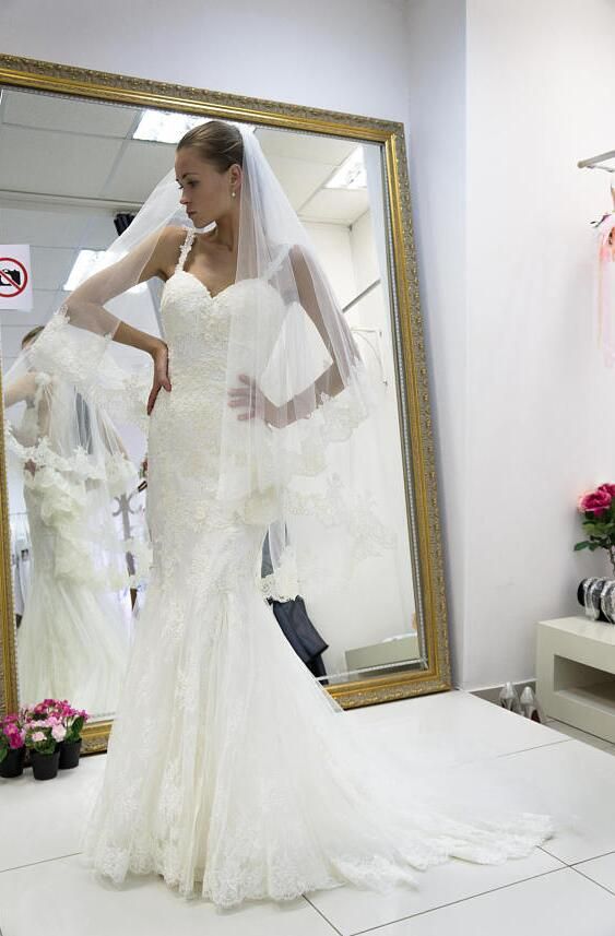 Open Back Pearl Wedding Dress