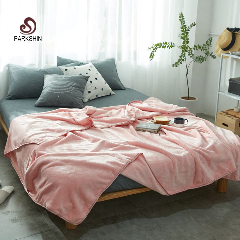 parkshin pink throws flannel