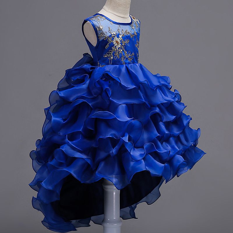 royal blue and gold flower girl dresses