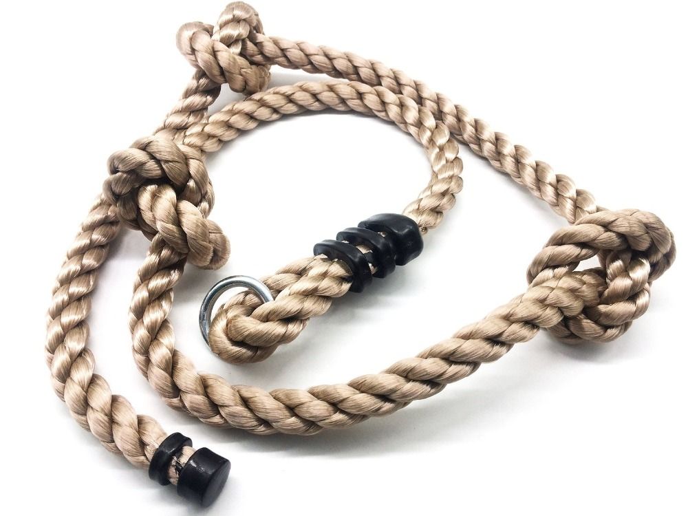 Indoor Outdoor 25mm Kids Knotted Climbing 3 Knot Frame Rope Swing Tree House Gym Swing Exercise S316