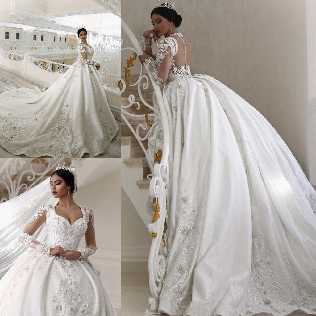 Cathedral Train Wedding Dress 2018