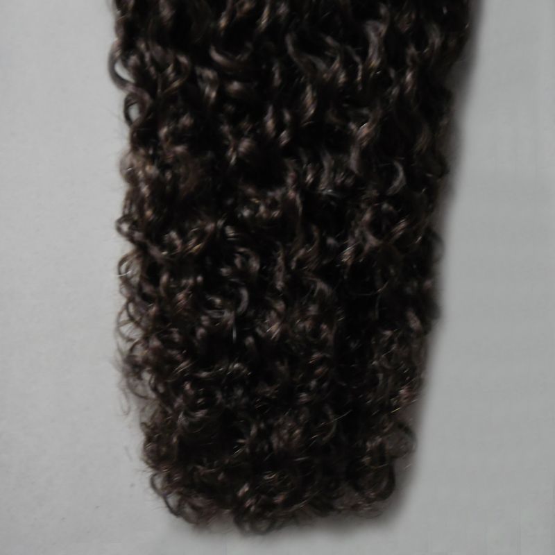 2 Darkest Brown Afro Kinky Curly Tape In Human Hair Extensions 100g