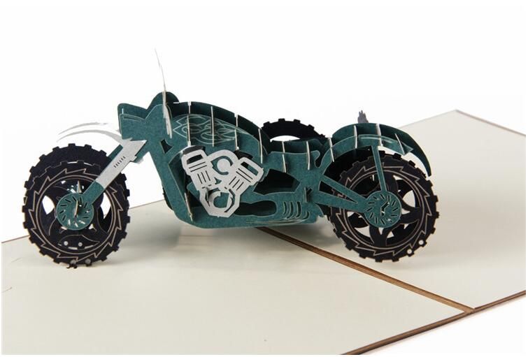 Acheter 3d Pop Up Cartes De Voeux Moto Anniversaire De Paques Merci Noel Carte Cadeau Carte Postale Avec Enveloppe De 2 94 Du Shunbaby Fr Dhgate Com