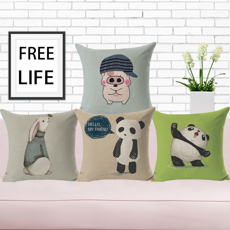 New Pillow Case 5 Styles Hot Cute Panda Color Cartoon Children S