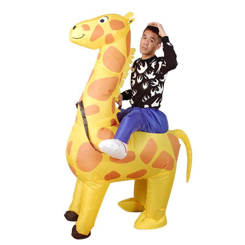 unisex design giraffe carry me inflatable costume for adult ride on giraffe inflatable suit for fun unique costumes nurse halloween costume from