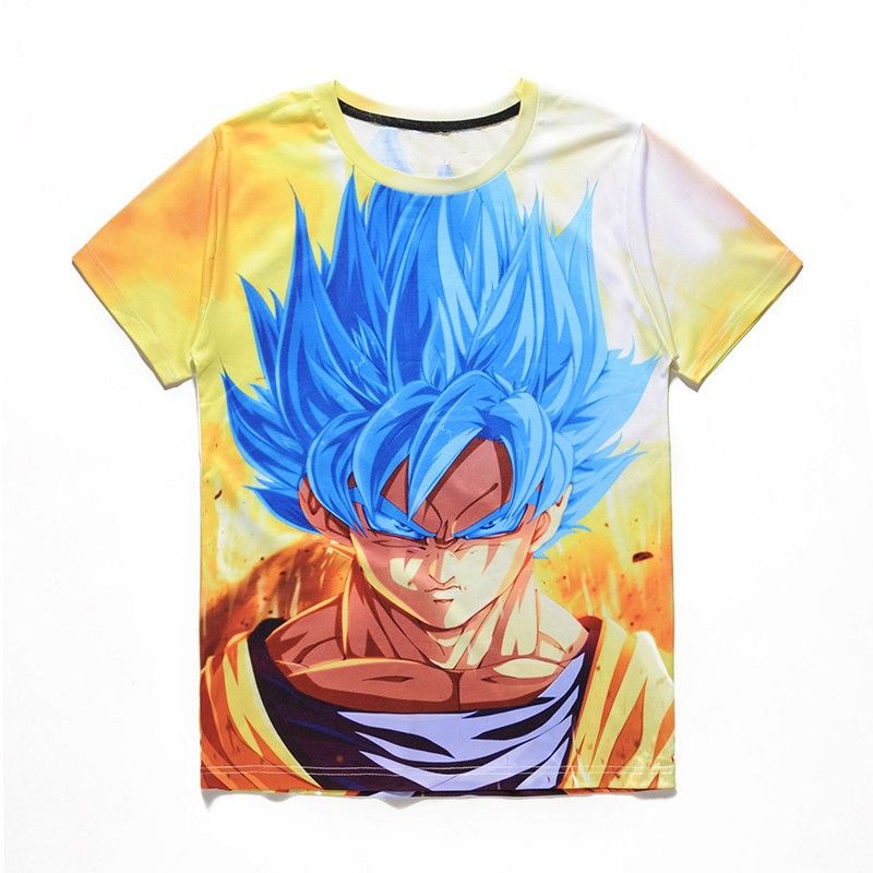 New Women Men Anime Dragon Ball Super Blue Vegeta 3D T-shirt Casual Short Sleeve