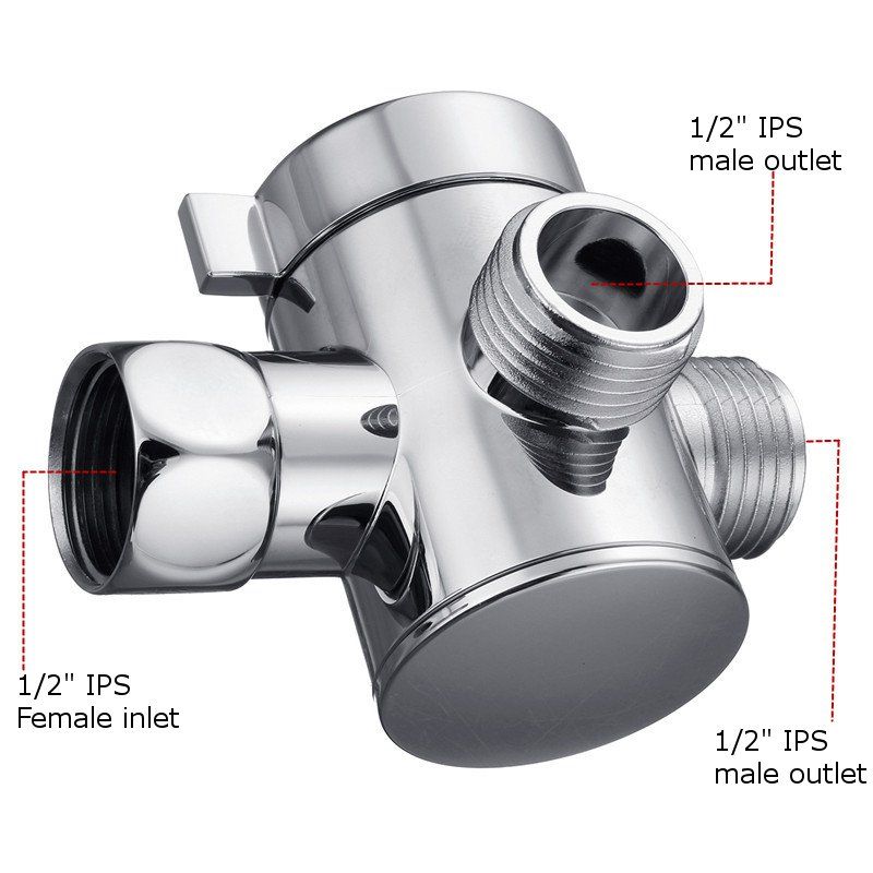 2019 3 Way Tee Connector Shower Head Diverter Valve G1 2 Three 2019 3 Way Tee Connector Shower Head Diverter Valve G1 2 Three Function Switch Adapter For Toilet Bidet From Aiyen 28 68 Dhgate Com