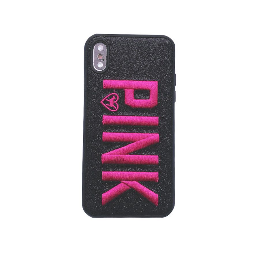 fashion 3d pink letter soft silicone case for apple iphone 7 7plus letter cases