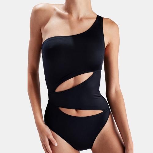 2020 cut out one piece swimsuit push up bandeau one shoulder monokini slim fit sexy summer bodies black gray coffee bathing suits from firststop998 13 57 dhgate com