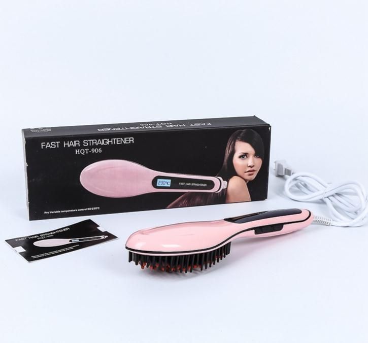 Fast Hair Straightener Styling Tool Flat Iron Comb Brush Massage