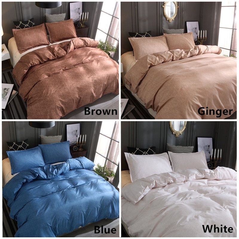 2 Solid Comforter Set Bedding 1 Duvet Cover 2 Solid Comforter Set Bedding 1 Duvet Cover 2pillowcasewithout Quilt And Pillow Inset Bedroom Sets Queen Bedspreads Comforters