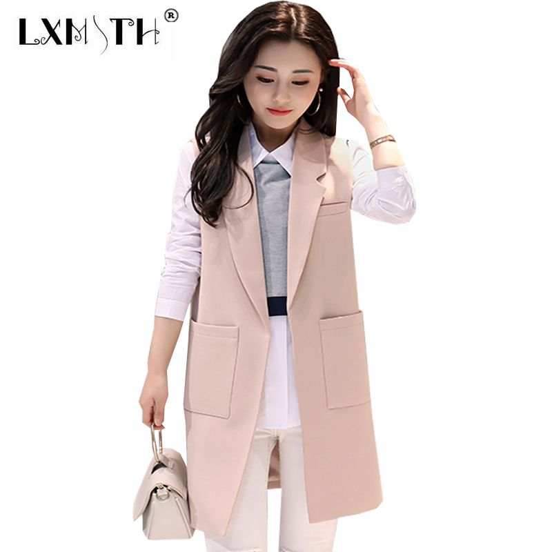 Acheter Gilet Sans Manches Pour Femmes Gilet Sans Manches Pour Les Femmes Solide Gilet Femme Mince Gilet De Poche Femme Colete Feminino Pink 2xl De 37 2 Du Prime10 Fr Dhgate Com