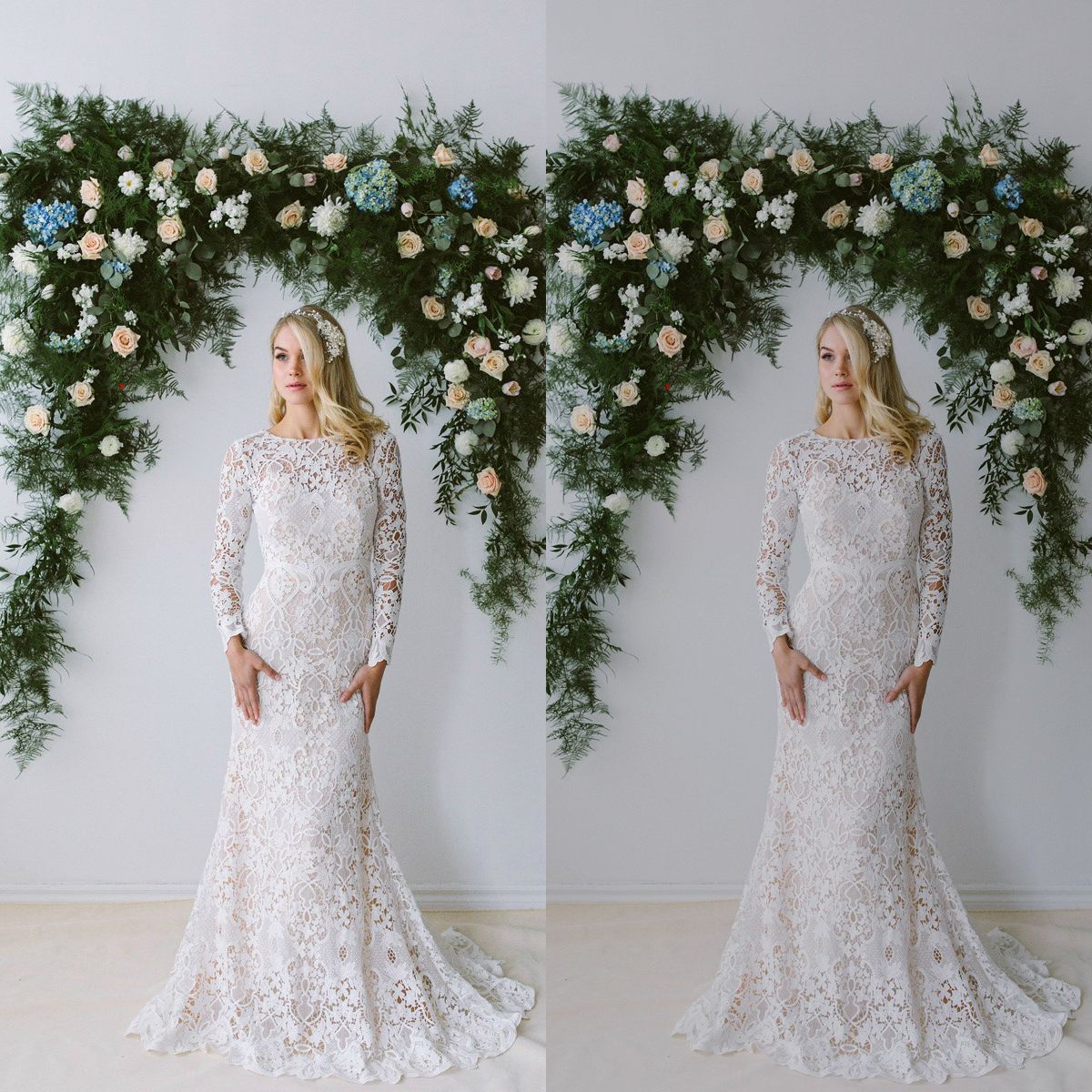 Cheap Long Sleeve Mermaid Wedding Dresses Carley Connellan