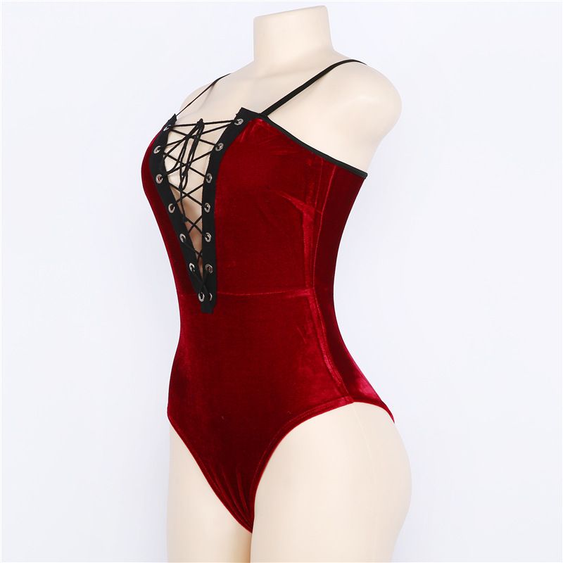 string velours femme