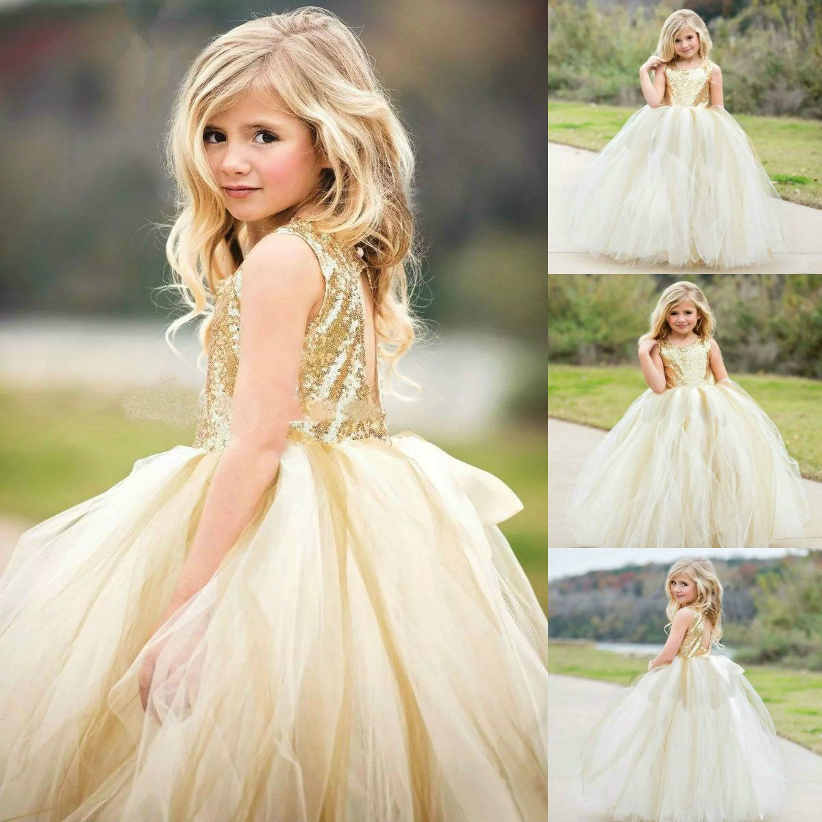 light ivory flower girl dresses