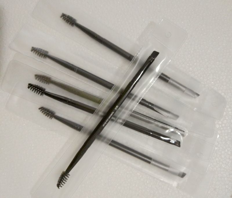 ELF Makeup Eye Brow Eyebrow Brush Synthetic Duo Makeup Brushes Double