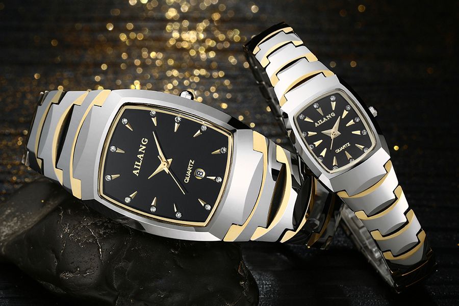 ailang high quality scratch proof tungsten steel watches lovers